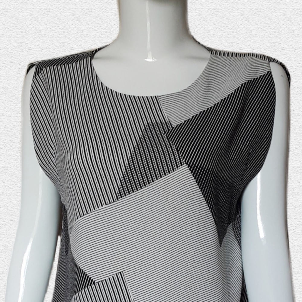 VERONIKA MAINE Patch Style Stripes Blouse - Picture 4 of 7